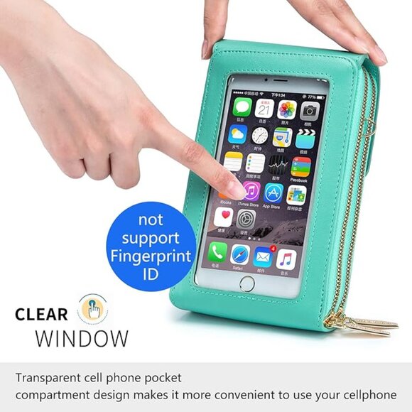 NWT Roulens  Crossbody Bag Cellphone Card Holder Wallet Touchscreen - Picture 3 of 5